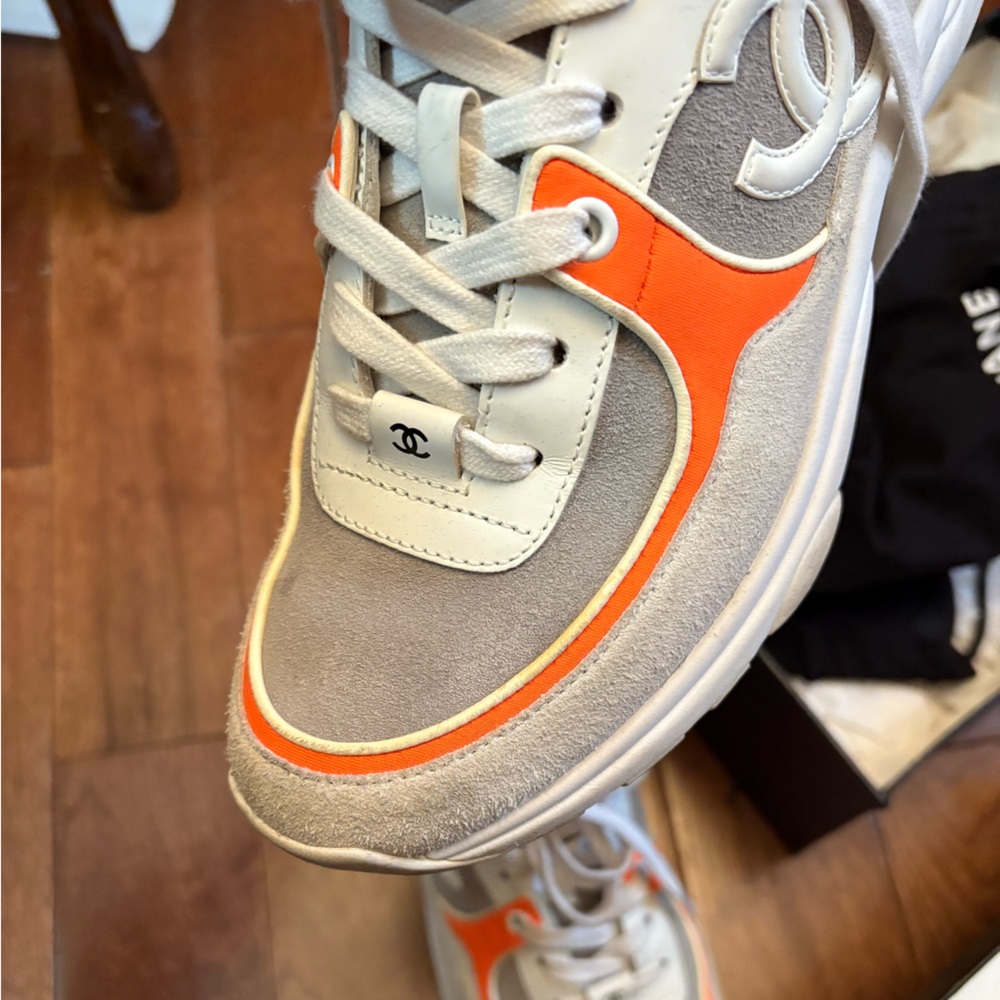 Chanel Leather & Suede Sneakers - Picture 3 of 16